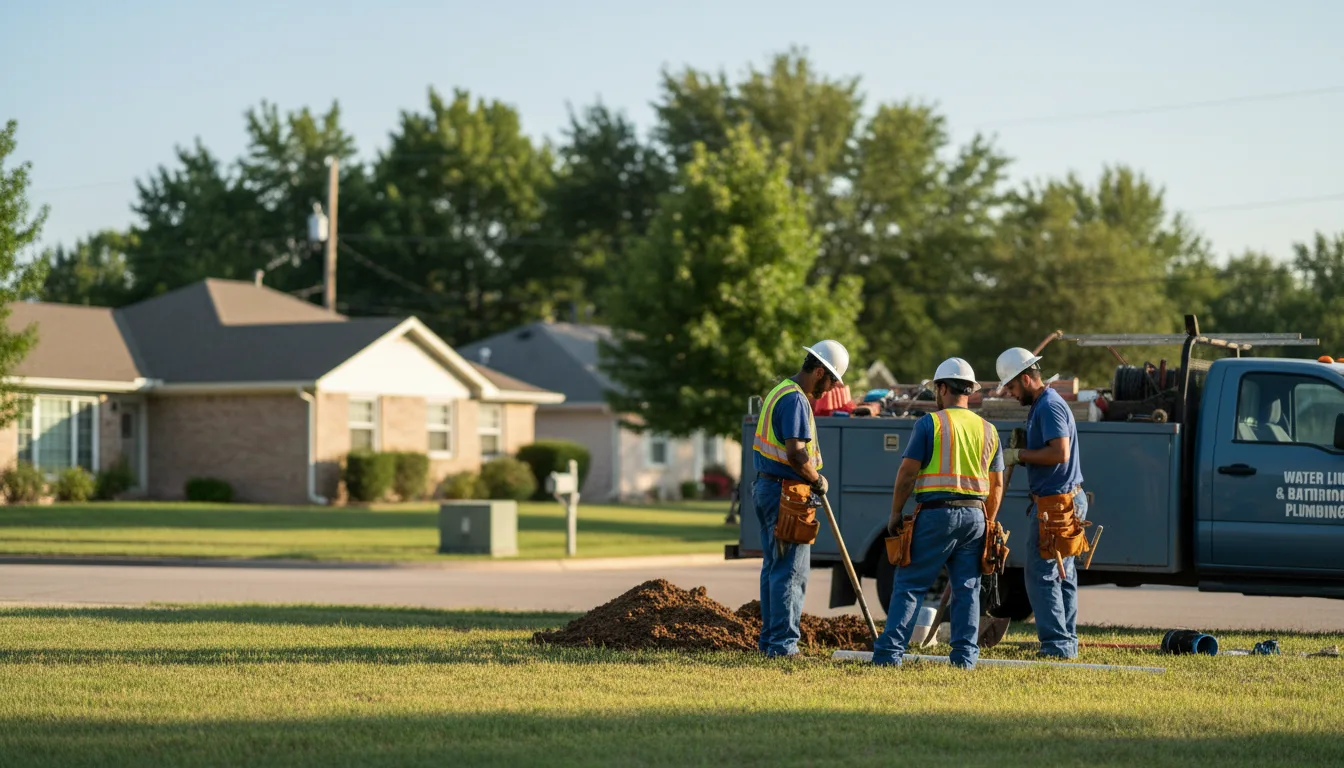 Residential water line and bathroom plumbing service in Lakeville, IN